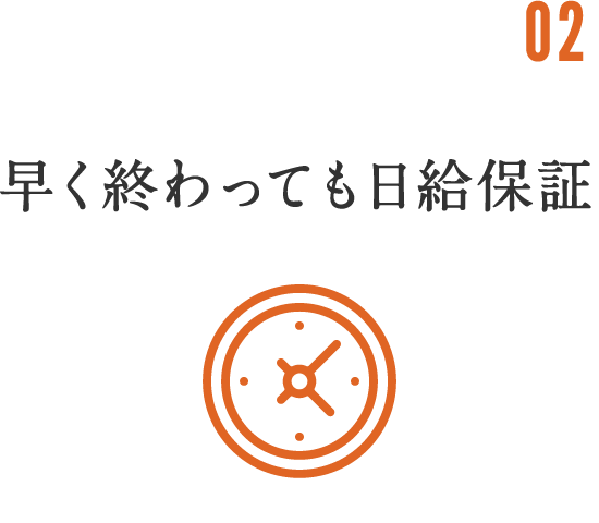早く終わっても日給保証